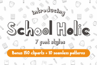Branding with School Holic Family: A Playful Font for Creative Projects