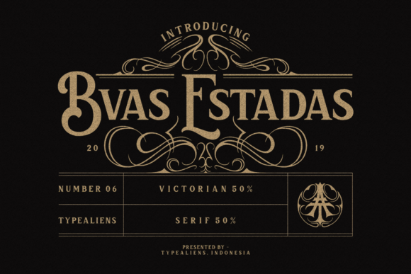 Bvas Estadas: A Vintage Display Font for Handmade Crafters and Designers