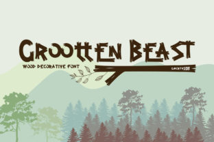 Grootten Beast: A Cool Wood-Inspired Display Font for Outdoorsy Branding