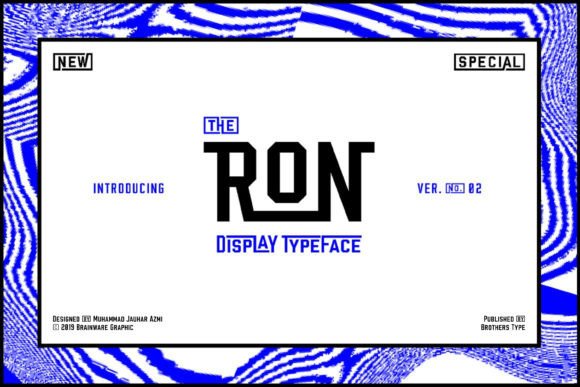 Ron: A Bold and Futuristic Display Font for Modern Branding