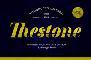 Thestone: A Bold Retro Font for Impactful Digital Design
